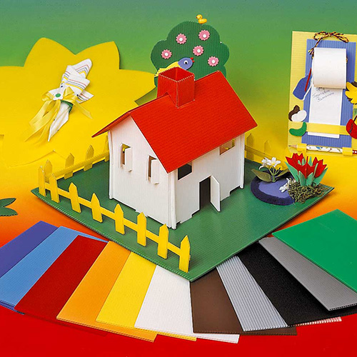[TPCUR1215] PLASTICA ONDULATA CM. 50X70 - CONF.10 FG.  - COL. ASS.