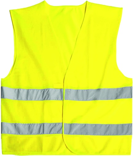 [480444] GILET DI SICUREZZA CON PROFILI RIFRANGENTI - GIALLO
