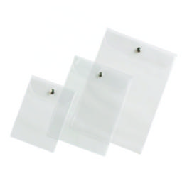 [100160] Busta con Bottone 18x24 cm Trasparente