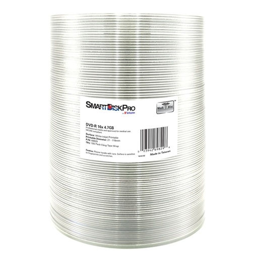 [DVERB69829] SCATOLA 100 DVD-R 4.7GB STAMPABILE A GETTO INCHIOSTRO