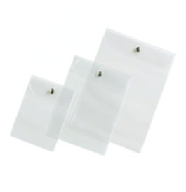 [100328] Busta con Bottone 11,2x20,5 cm Trasparente