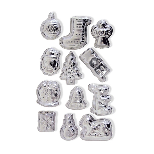 [TPC04269] STAMPI IN ACCIAIO - SET 12 PZ. - NATALE