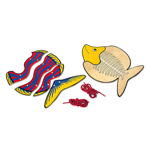 [TPC04738] PUZZLE LEGNO - PESCE ARCOBALENO