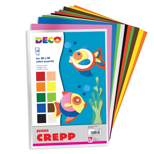 [TPC04755] GOMMA CREPP CM.30X50 - CONF. 10 FG.  - COL. ASS.