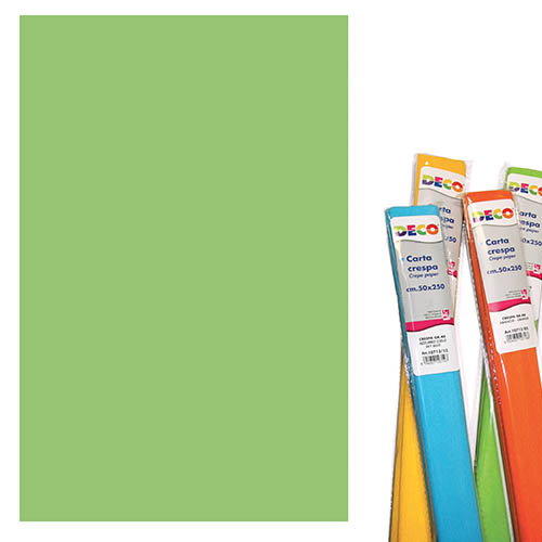 [TPC05112] CARTA CRESPA GR.40 - ROTOLO CM.50X250 - VERDE CHIARO (min.ord.10 o multipli)