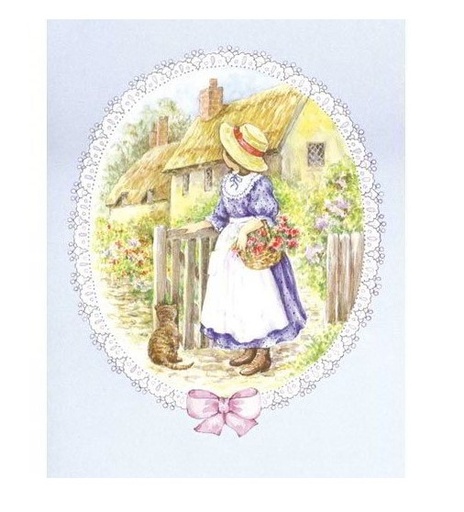 [TPC06248X3] CARTA DECOUPAGE 3D - BUSTA 1 FG. - BIMBA + GATTO