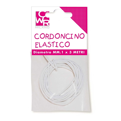 [TPC06344] CORDONCINO ELASTICO MT. 3 IN BUSTA (min.ord.6 o multipli)
