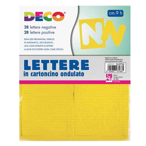 [TPC07166] LETTERE IN CART. ONDULATO - SET 28 PZ.