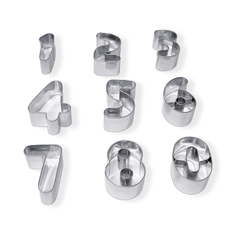 [TPC07444] STAMPINI ACCIAIO - SET 9 PZ. - NUMERI