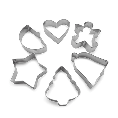 [TPC07447] STAMPINI ACCIAIO - SET 6 PZ. - NATALE 1