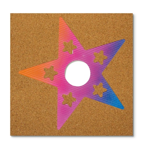 [TPC08053] SUGHERO CM.25X25 C/STELLA GRANDE CANNETE (min.ord.2 o multipli)