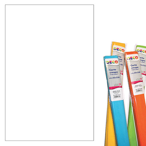 [TPC08171] CARTA CRESPA GR.180 - ROTOLO CM.50X250 - BIANCO (min.ord.5 o multipli)