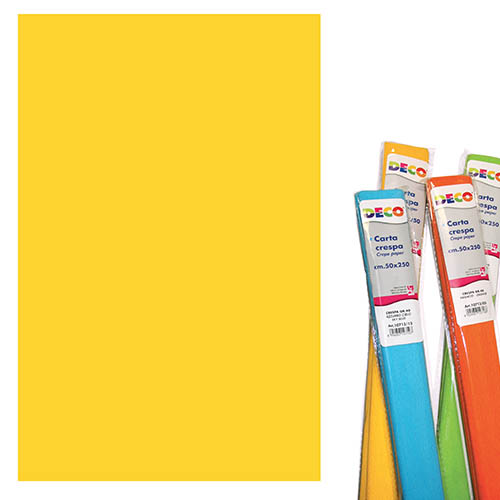 [TPC08173] CARTA CRESPA GR.180 - ROTOLO CM.50X250 - GIALLO VIVO (min.ord.5 o multipli)