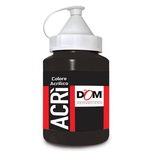 [TPC08794-793] COLORE ACRILICO - FLACONE ML.250 - NERO DI CARBONIO (min.ord.6 o multipli)
