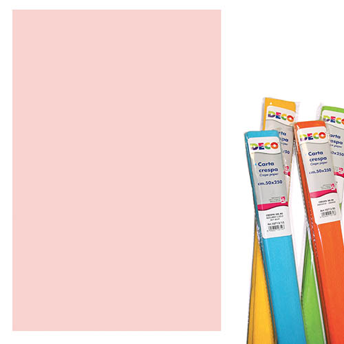 [TPC08851] CARTA CRESPA GR.60 - ROTOLO CM.50X250 - ROSA PALLIDO (min.ord.10 o multipli)