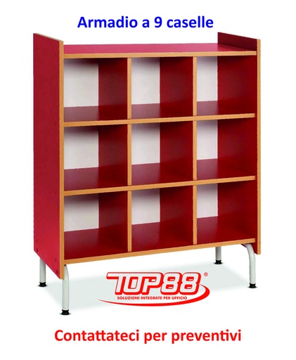 [171280] ARMADIO A 9 CASELLE INFANZIA mis. 94x40x105h. vari colori