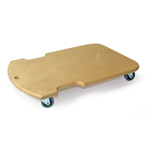 [TPC09621] CARRELLO LEGNO CON RUOTE CM.54x35x9H.