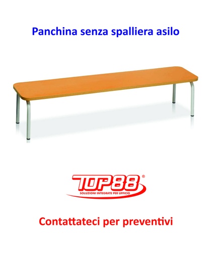 [171347] PANCHINA Senza SPALLIERA INFANZIA dim.130x28x30h. - vari colori