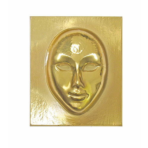 [TPC09844] MASCHERE GOLD DA DECORARE CM.12X17 - SET 6 PZ.