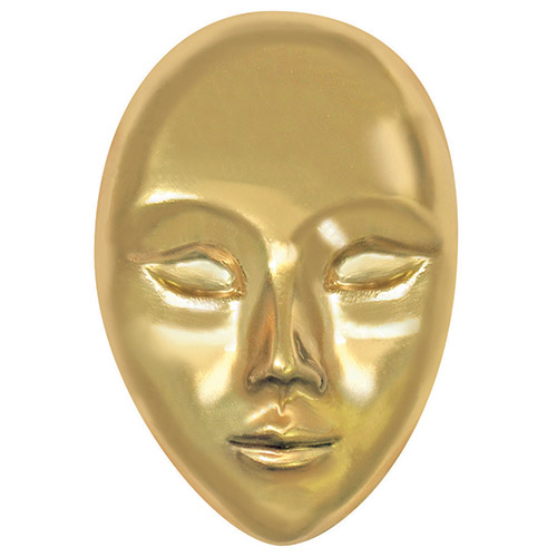 [TPC09845] MASCHERE GOLD DA DECORARE CM.14X21 - SET 4 PZ.