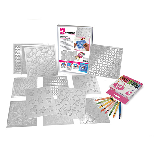 [TPC09857] FROTTAGE - SCATOLA 12 PZ. + 12 PASTELLI A CERA