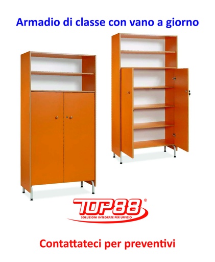 [171354] ARMADIO di CLASSE con VANO a GIORNO mis. 94x40x190h. - vari colori