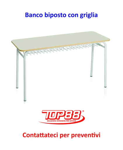 [171360] BANCO BIPOSTO con GRIGLIA dim.120x50x h.65/70/74/76 - col. Magnolia