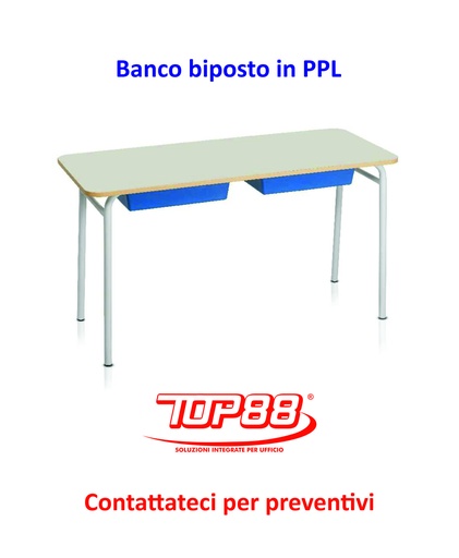 [171362] BANCO BIPOSTO in PPL dim.120x50x h.65/70/74/76 - col. Magnolia