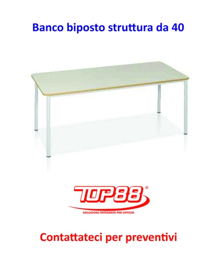 [171369] BANCO BIPOSTO Struttura da 40 dim.120x50x h.65/70/74/76 - col. Magnolia
