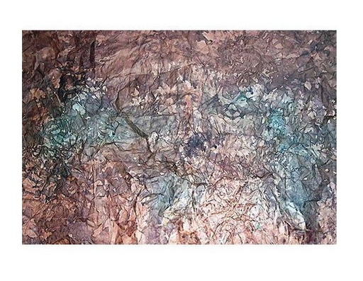 [TPC10335X5] CARTA ROCCIA DIPINTA A MANO - CM.70X100 - CONF.5 PZ.