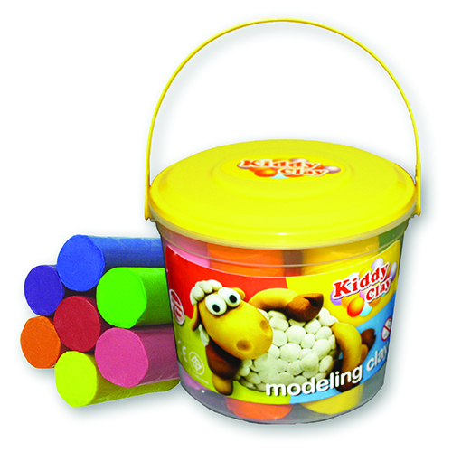 [TPC10570] KIDDY CLAY - PLASTILINA GR.500 - 7 COLORI  - SECCHIO