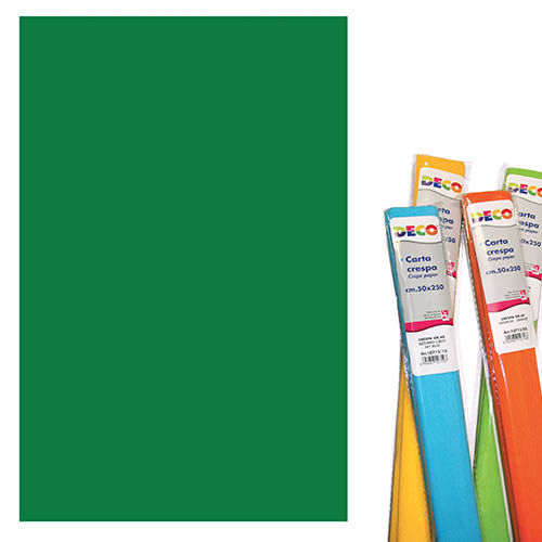 [TPC10713-18] CARTA CRESPA GR.40 - CM.50X250 - VERDE SCURO (min.ord.10 o multipli)