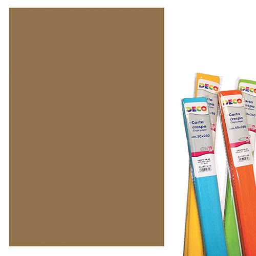 [TPC10713-19] CARTA CRESPA GR.40 - CM.50X250 - MARRONE (min.ord.10 o multipli)