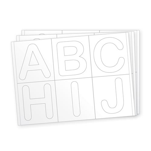 [TPC11599] LETTERE IN CARTONCINO - SET 84 PEZZI NEG.+POS