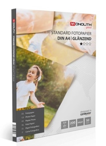 [TPC13149] CARTA FOTOGRAFICA STANDARD GR. 200/MQ 20 FOGLI LUCIDI FORMATO A4