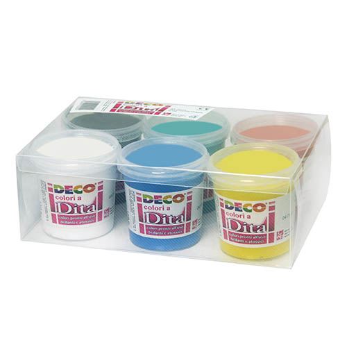 [TPC1637-A] COLORI A DITA - CONF. 6 BARATTOLI - COL. ASS.