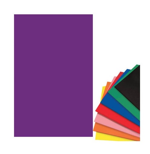 [TPC2120-11X10] 10 FOGLI CARTA VELLUTATA CM. 50x70 - VIOLA