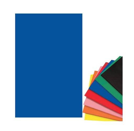 [TPC2120-3X10] 10 FOGLI CARTA VELLUTATA CM. 50x70 - BLU
