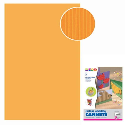 [TPC2206-15] CANNETE' - BUSTA 10 FOGLI CM.50X70 - ARANCIO CHIARO