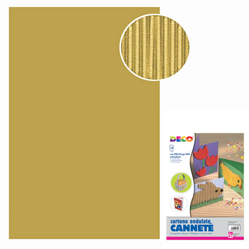 [TPC2206-5] CANNETE' - BUSTA 10 FOGLI CM. 50x70 - AVANA