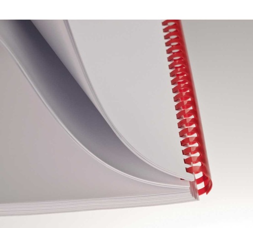 [270293] Dorsi Plastici per Rilegatrice 6 mm. ROSSO