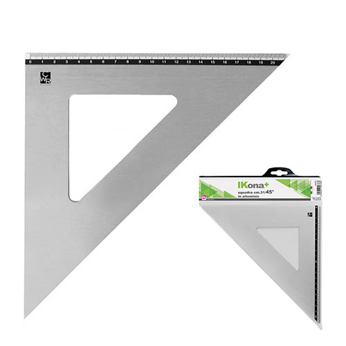 [TPC650] SQUADRA ALLUMINIO CM. 25/45°