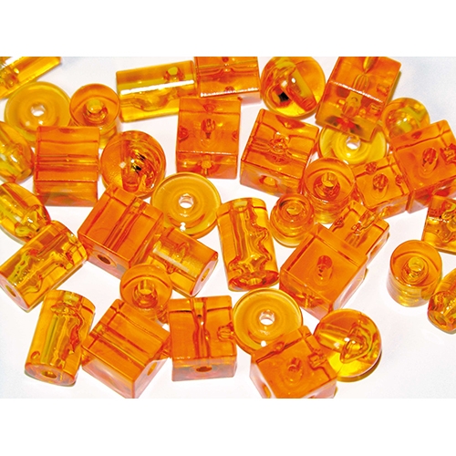 [TPC947-3] PERLE TRASPARENTI - BARATTOLO ML.150 - ARANCIO