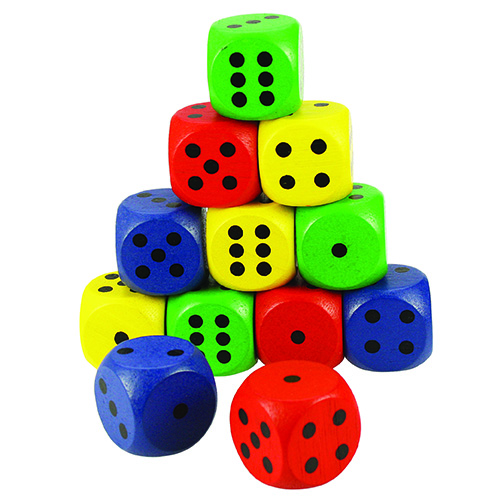 [TPCBJ161] DADI CM.3 - SET 12 PEZZI - COLORATI
