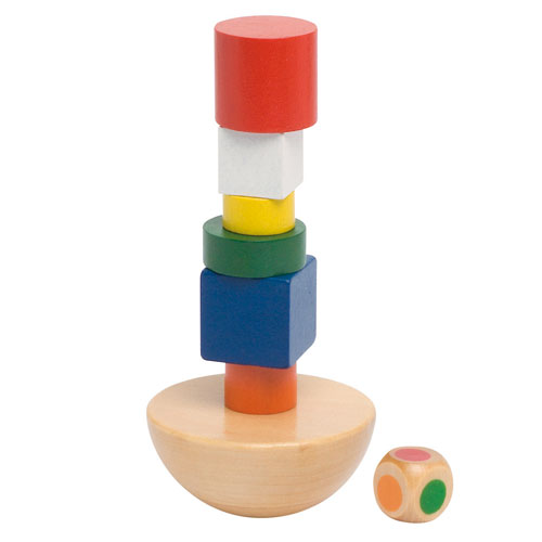 [TPCHS129] GIOCO EQUILIBRIO TORRE IN LEGNO - SACCHETTO COTONE (8 PZ.)