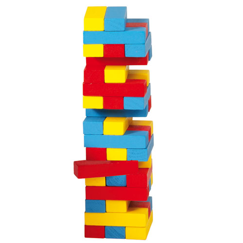 [TPCHS973] GIOCO EQUILIBRIO TORRE IN LEGNO COLORATO (45 PZ.)