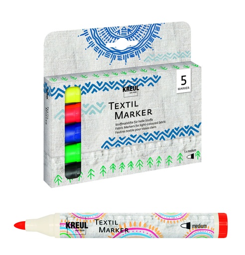 [TPCKL90710] KREUL - MARKER PER TESSUTI - SET 5       CLASSIC