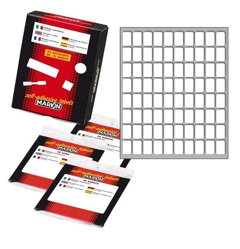 [300133] Etichette autoadesive in busta mm  16x10 80ETIC.x10FG.