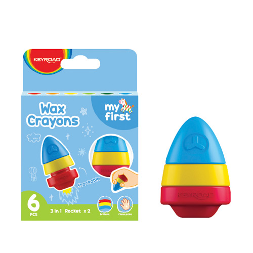 [TPCKR972322] PASTELLI A CERA ROCKET - SET PZ. 6