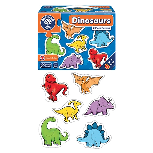 [TPCOT225] PUZZLE DINOSAURI CM. 14X14 - SET 6 PZ.